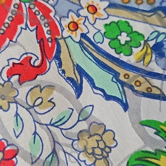 Alfred Dunner Floral Semi Sheer Cut Out Snap Up Shirt Size 18 - Picture 6 of 8